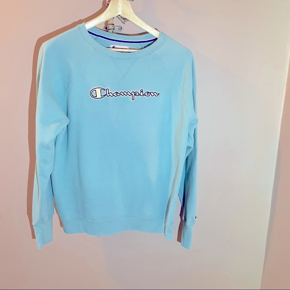 Champion Aqua Sweatshirt Crew Neck XL